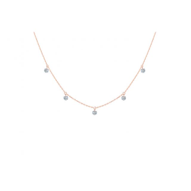 Collier 360° - 5 diamants