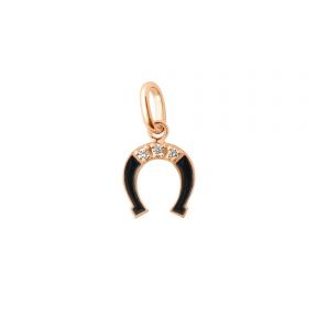 Pendentif Fer à cheval résine noire