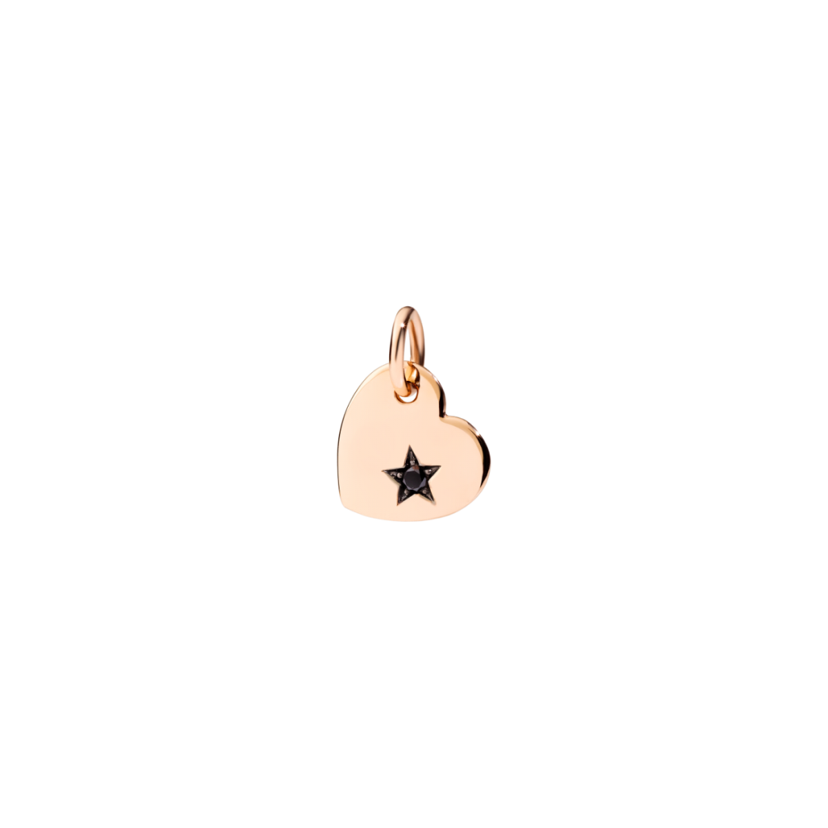 Pendentif Cœur Doré Avec Détail Noir - Bijou Occasion élégant