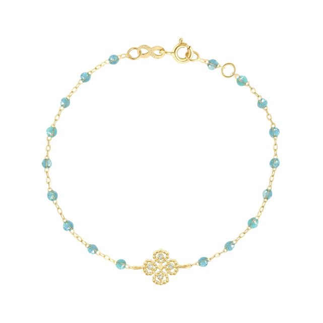 Bracelet aqua Lucky Trèfle