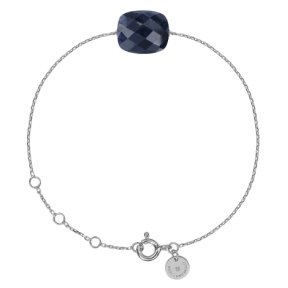 Bracelet coussin pietersite bleue chaîne
