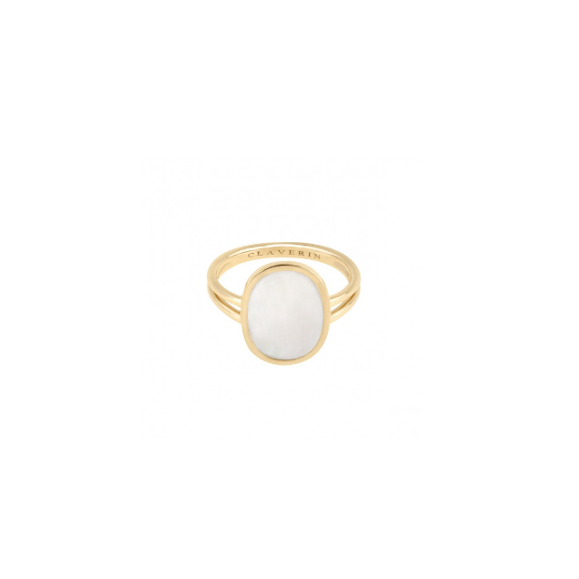 Bague Organic nacre blanche