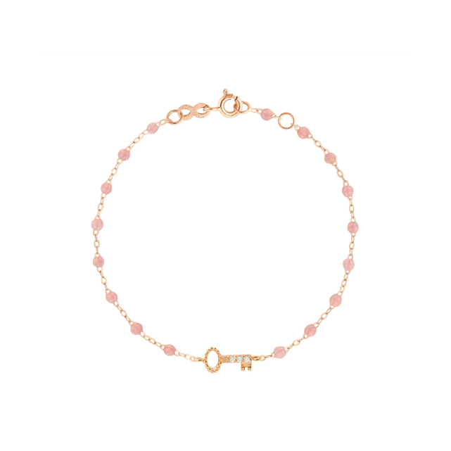 Bracelet Clé diamants résine Blush