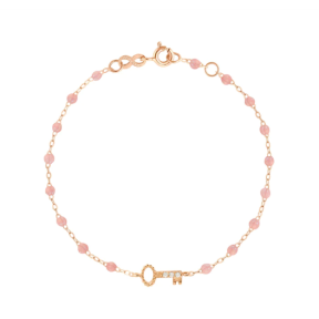 Bracelet Clé diamants résine Blush