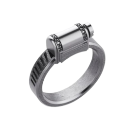 Bague Love Affair Argent & Serti Partiel Diamants Noirs