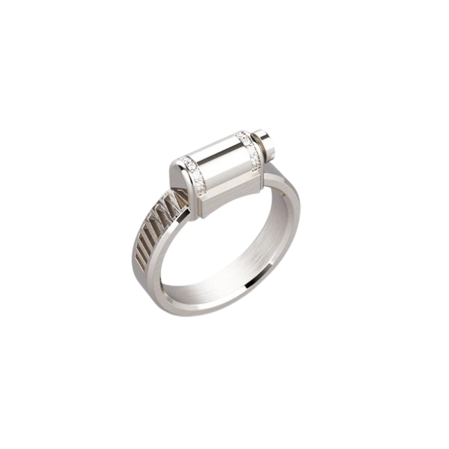Bague Love Affair Argent Platiné & Serti partiel Diamants Blancs