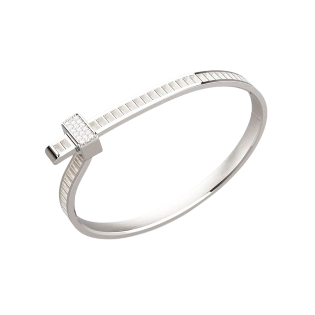 Bracelet Bind Me Argent Platiné & Diamants blancs