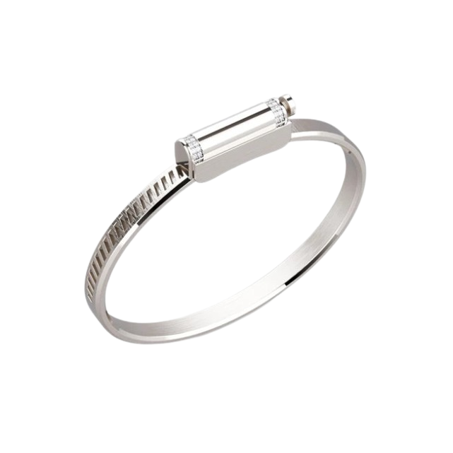 Bracelet Love Affair Argent & Serti Partiels Diamants Blancs