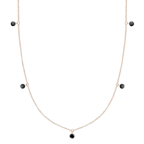 Collier Stardust 5 diamants noirs
