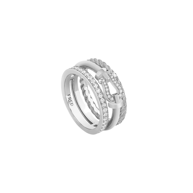 Bague force 10 Rise or blanc