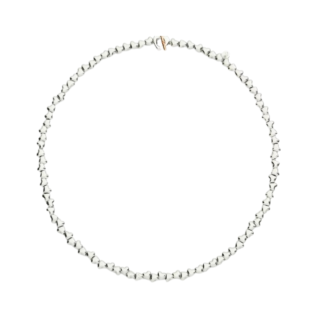 Collier Cœur Avec Composants Argent