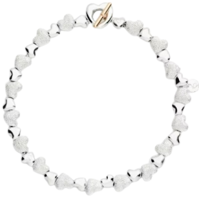 Bracelet Cœur Avec Composants Argent Et Argent Effet Diamanté