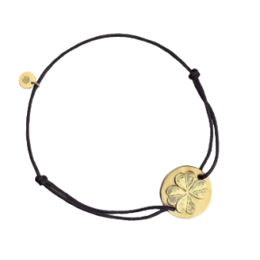 Bracelet Cordon Vermeil Trèfle