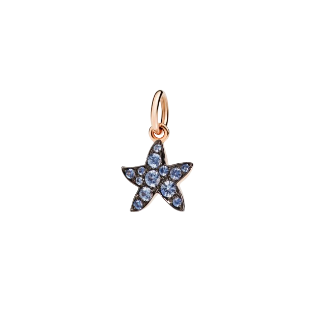Pendentif Stellina Or Rose & Saphirs