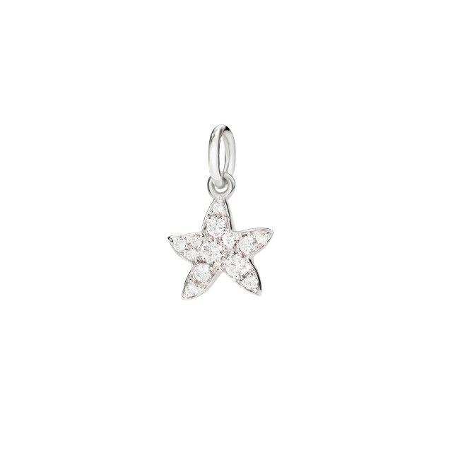 Pendentif Stellina Or Blanc & Diamants