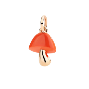 Pendentif Petit Champignon Or Rose & Email Hyceram