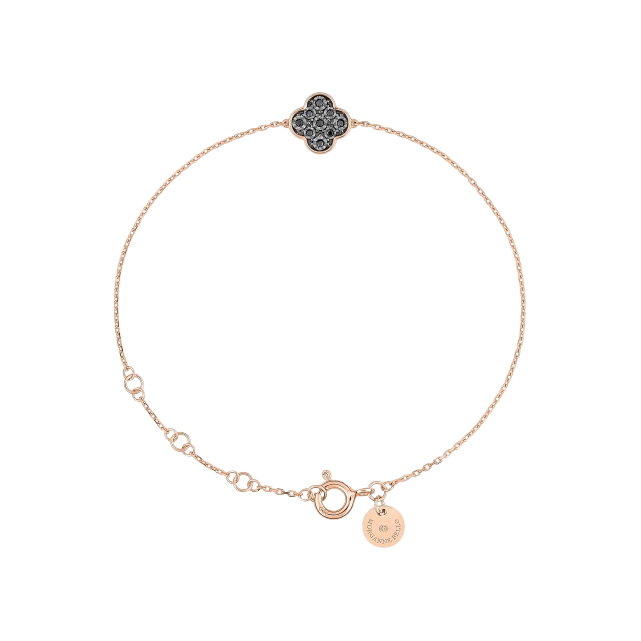 Bracelet Jardin Précieux Diamants Noirs & Or Rose