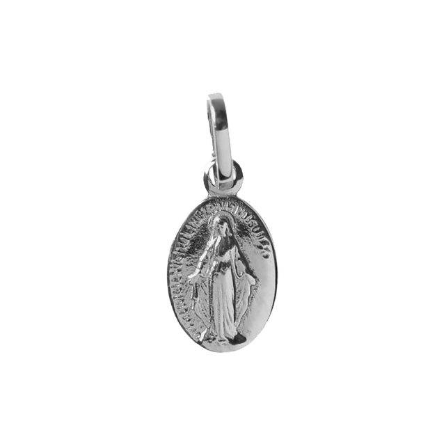 Pendentif Madone Or Gris