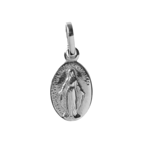 Pendentif Madone Or Gris