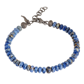 Bracelet Titane, Sodalite et Saphirs Bleus