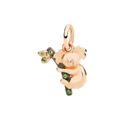 Pendentif Koala Or Rose & Tsavorites