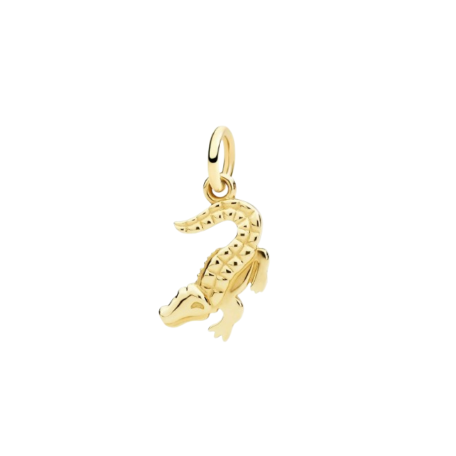 Pendentif Crocodile Or Jaune