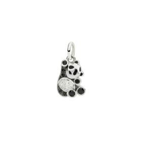 Pendentif Panda En Argent & Diamants