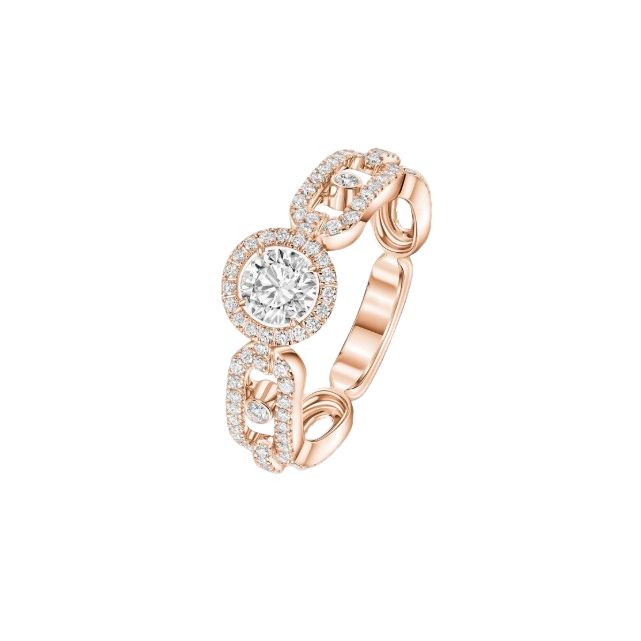 Bague solitaire Move Link petit modèle