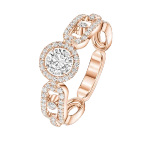 Bague solitaire Move Link petit modèle