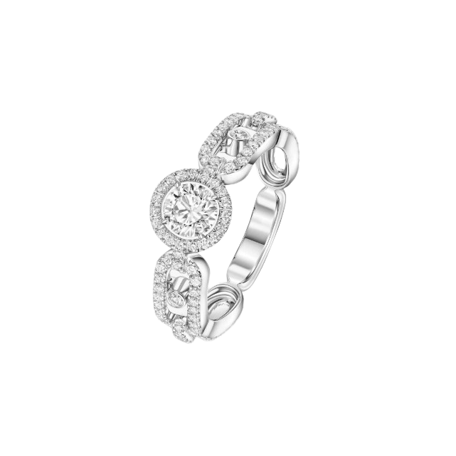 Bague solitaire Move Link petit modèle