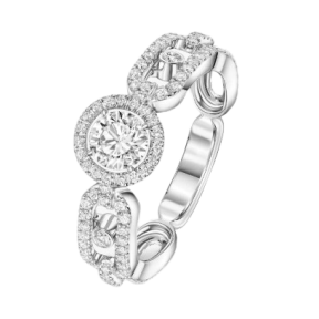 Bague solitaire Move Link petit modèle
