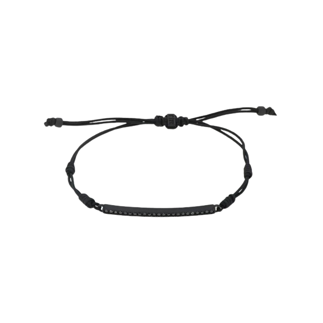 Bracelet en Titane Noir & Diamants Noirs