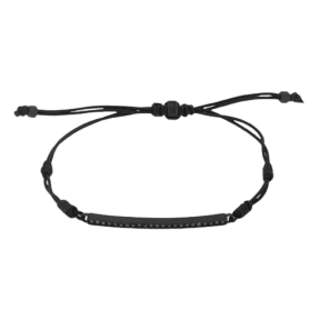 Bracelet en Titane Noir & Diamants Noirs