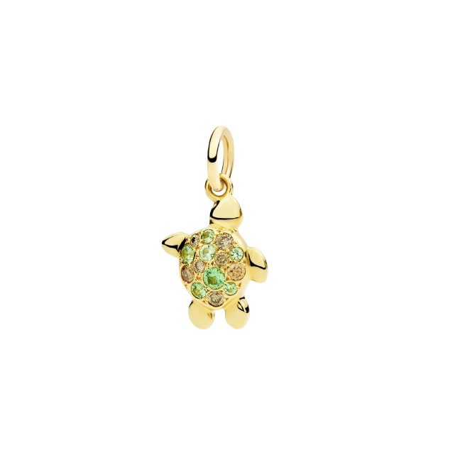 Pendentif Tortue Or Jaune Tsavorites & Diamants