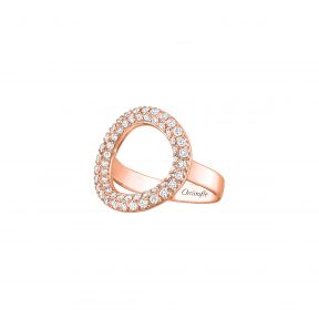 Bague idole or rose et diamants