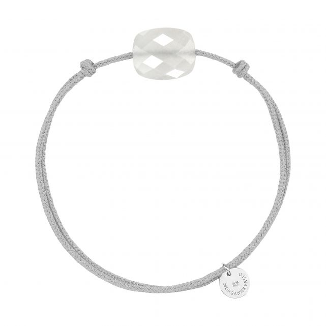 Bracelet cordon Pierre de Lune blanche