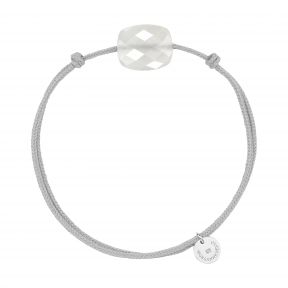 Bracelet cordon Pierre de Lune blanche