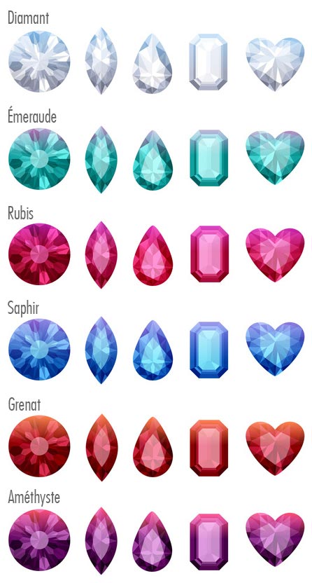 Pierres précieuses diamants